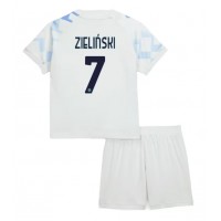 Camiseta Inter Milan Piotr Zielinski #7 Segunda Equipación Replica 2025-26 para niños mangas cortas (+ Pantalones cortos)
